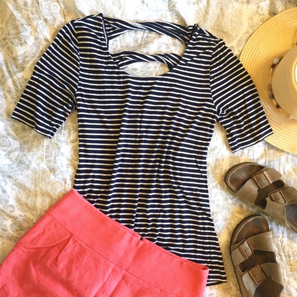 Market & Spruce Tops - Market & Spruce striped tee